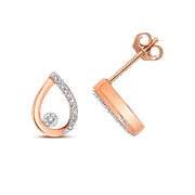 Diamond Earring in 9K Rose Gold