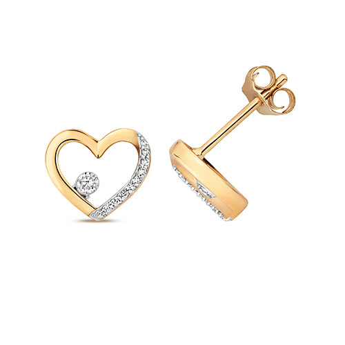 Diamond Earring in 9K Gold