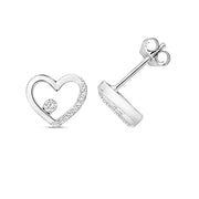 Diamond Earring in 9K White Gold