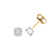 Diamond Earring in 9K Gold