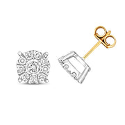 Diamond Earring in 9K Gold