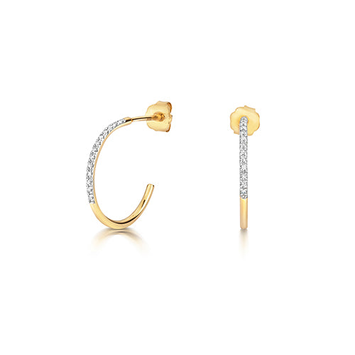 Diamond Earring in 9K Gold