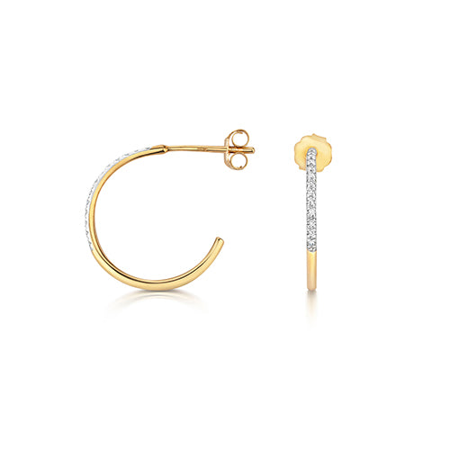 Diamond Earring in 9K Gold