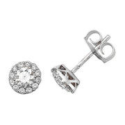 Diamond Earring in 18K White Gold