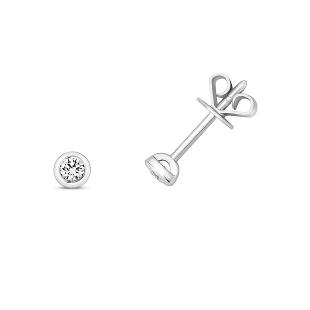 Diamond Earring in 18K White Gold