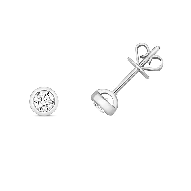 Diamond Earring in 18K White Gold