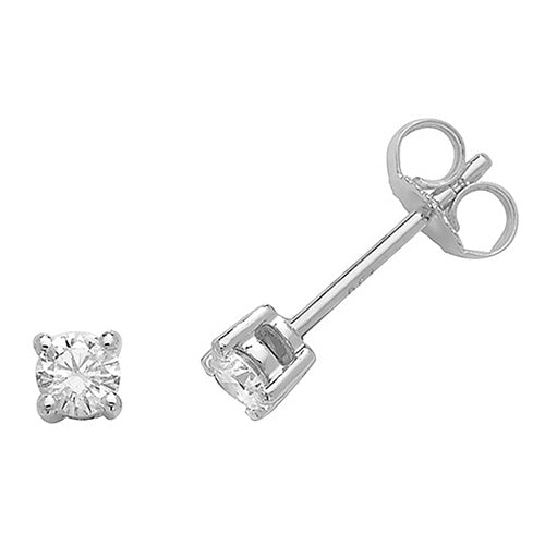 Diamond Earring in 18K White Gold