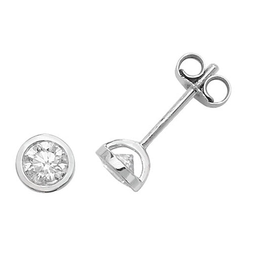 Diamond Earring in 18K White Gold