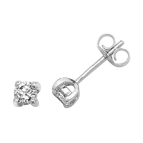 Diamond Earring in 18K White Gold