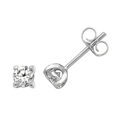 Diamond Earring in 18K White Gold