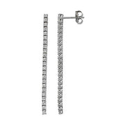 Diamond Drop Earrings 18K White Gold