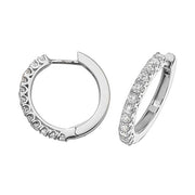 18K White Gold Diamond Hinged Earring