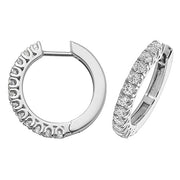 18K White Gold Diamond Hinged Earring | Charmé