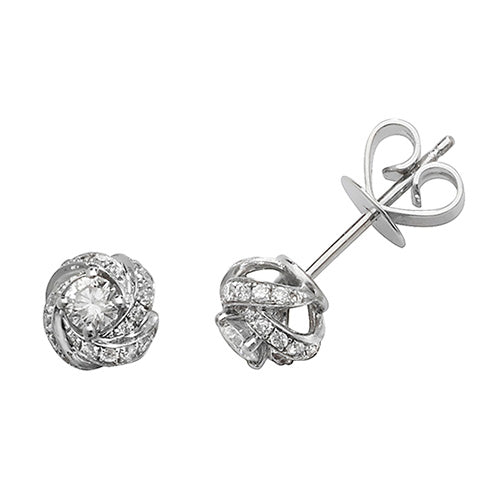 Diamond Earring in 18K White Gold