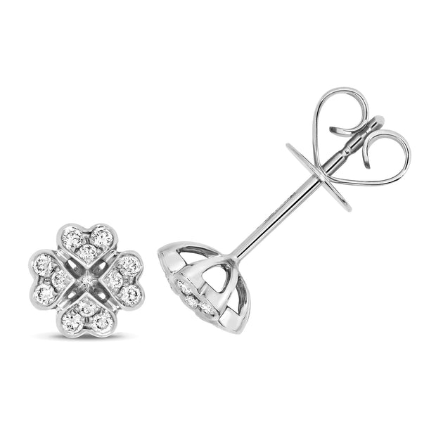 Diamond Earring in 18K White Gold