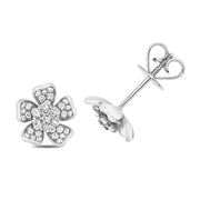 Diamond Earring in 18K White Gold