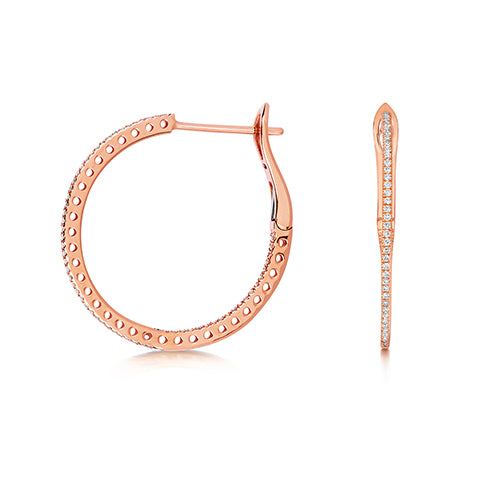 Diamond Earring in 18K Rose Gold