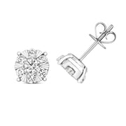 Diamond Earring in 18K White Gold