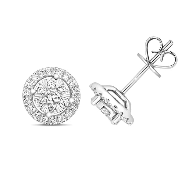 Diamond Earring in 18K White Gold