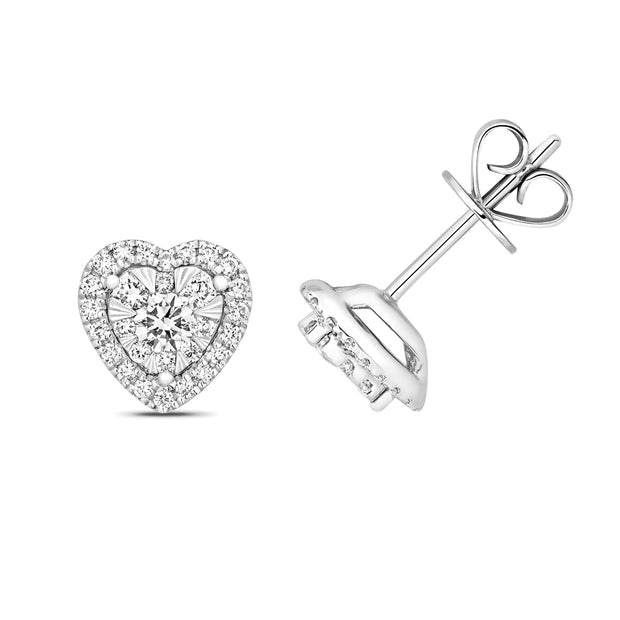 Diamond Earring in 18K White Gold