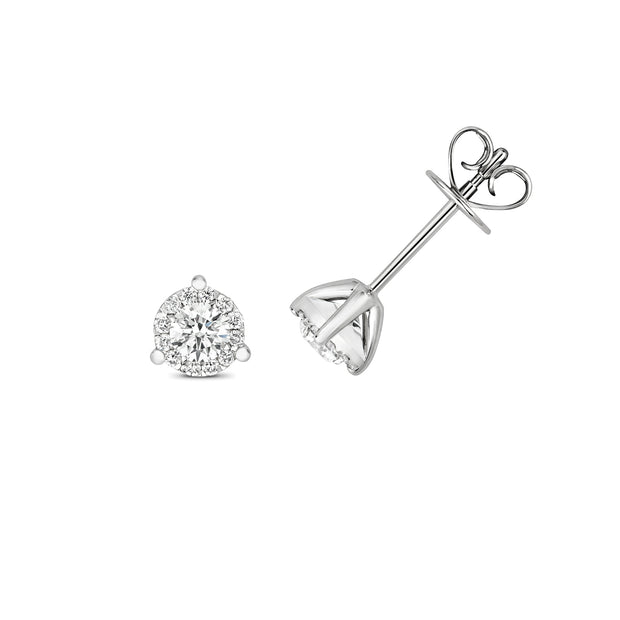 Diamond Earring in 18K White Gold