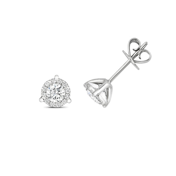 Diamond Earring in 18K White Gold