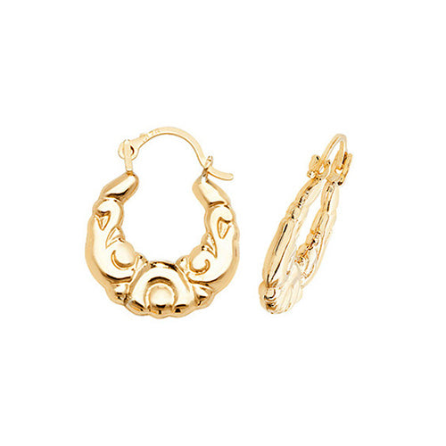 9K Yellow Gold Babies' Creole Earrings