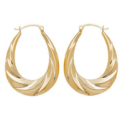 9K Yellow Gold Creole Earrings | Charmé