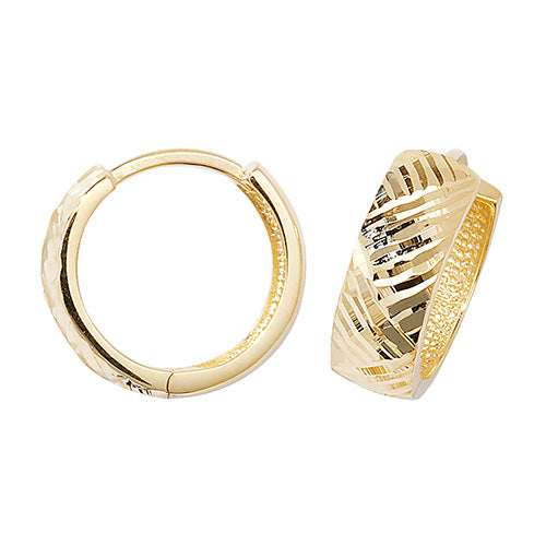 9K Yellow Gold Hinged Earrings | Charmé