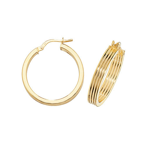 Hoop Earrings in 9K Gold