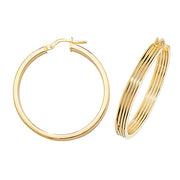 Hoop Earrings in 9K Gold