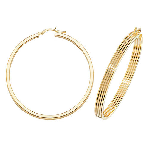 Hoop Earrings in 9K Gold