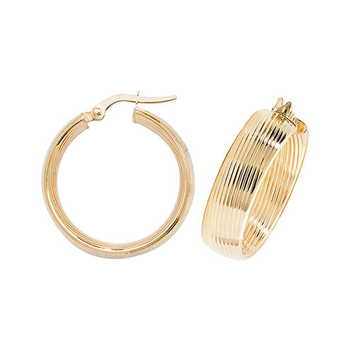 Hoop Earrings in 9K Gold