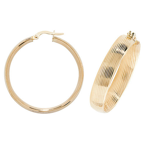 Hoop Earrings in 9K Gold