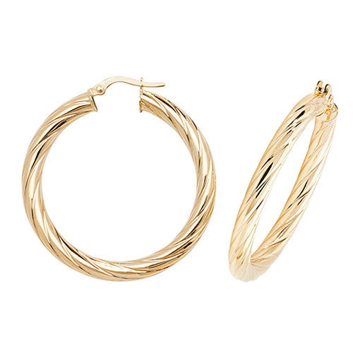 Hoop Earrings in 9K Gold
