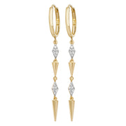 9K Yellow Gold Drop Earrings | Charmé
