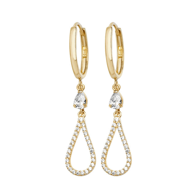 9K Yellow Gold Drop Earrings | Charmé
