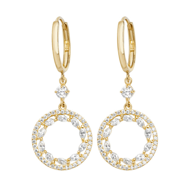 9K Yellow Gold Drop Earrings | Charmé