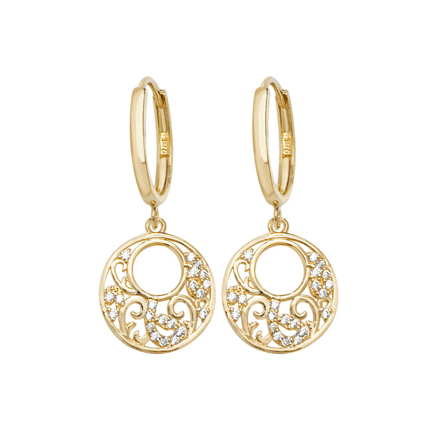 9K Yellow Gold Drop Earrings | Charmé