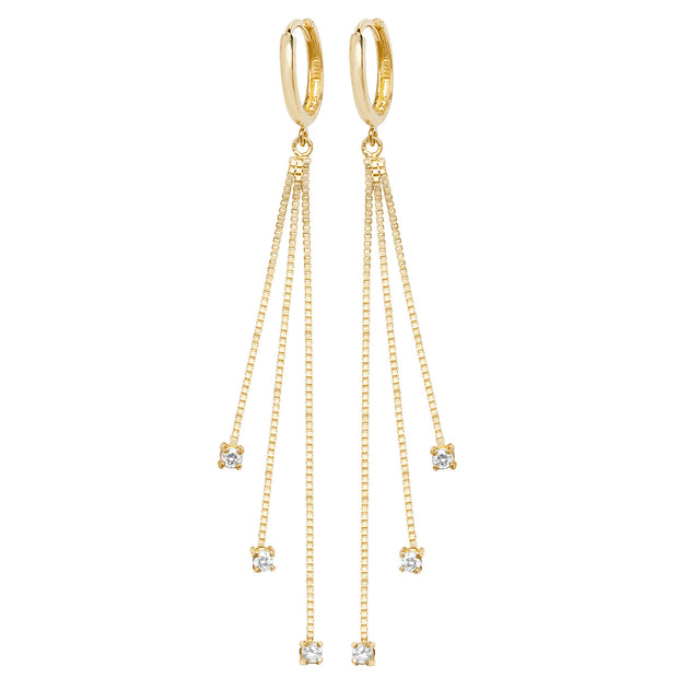 9K Yellow Gold Drop Earrings | Charmé