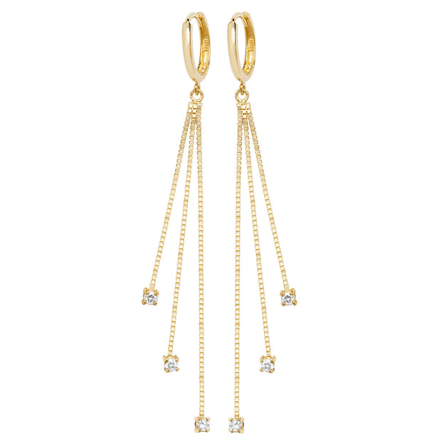 9K Yellow Gold Drop Earrings