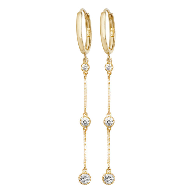 9K Yellow Gold Drop Earrings | Charmé