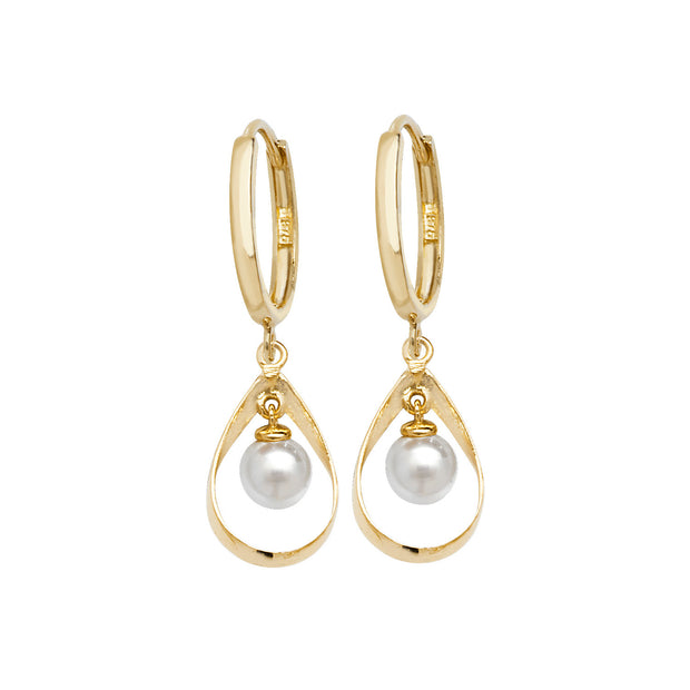 9K Yellow Gold Drop Earrings | Charmé