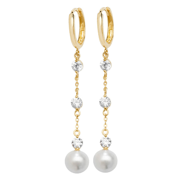 9K Yellow Gold Drop Earrings | Charmé