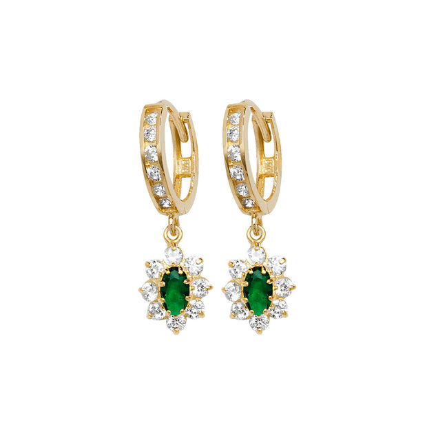 9K Yellow Gold Drop Earrings