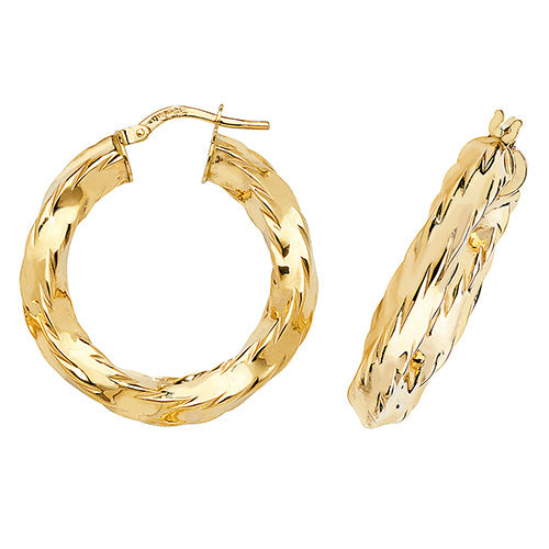 Hoop Earrings in 9K Gold