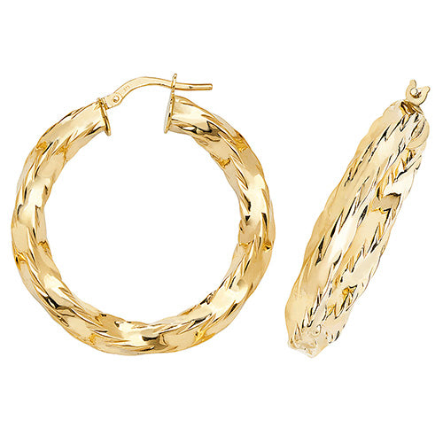 Hoop Earrings in 9K Gold