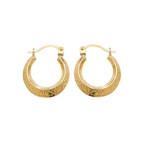 Creole Earrings in 9K Gold