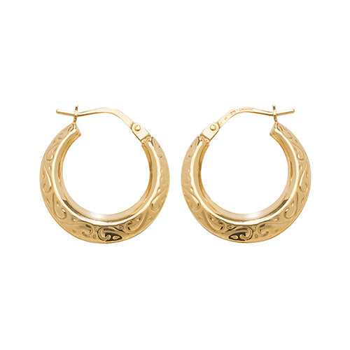 Creole Earrings in 9K Gold