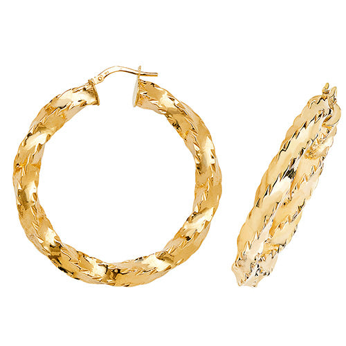 Hoop Earrings in 9K Gold